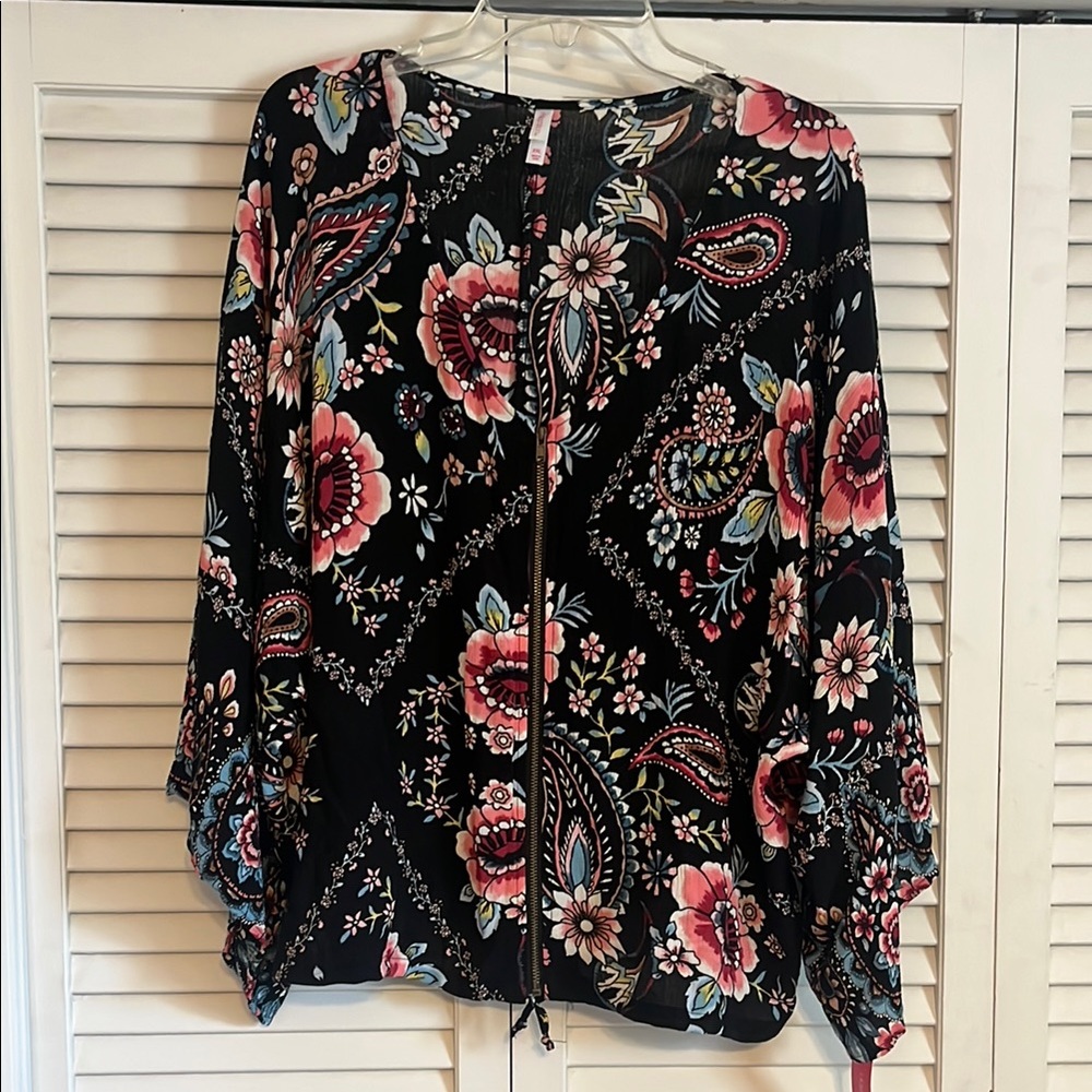 Xxl Floral Black Women's Top